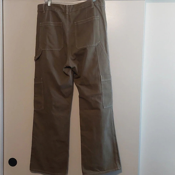 Olive Green Cargo Pants 14 Grunge Punk Skater - Picture 10 of 11
